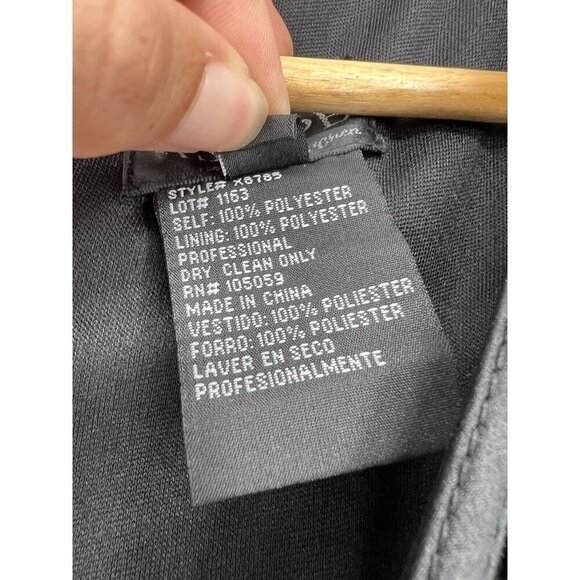 Xscape‎ Cocktail Dress Women's Size 6 Joanna Chen Black Bodycon Sleeveless - Picture 5 of 7